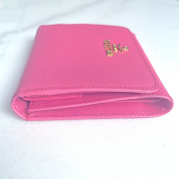 Trifold Pink Prada Wallet - Picture 12 of 13